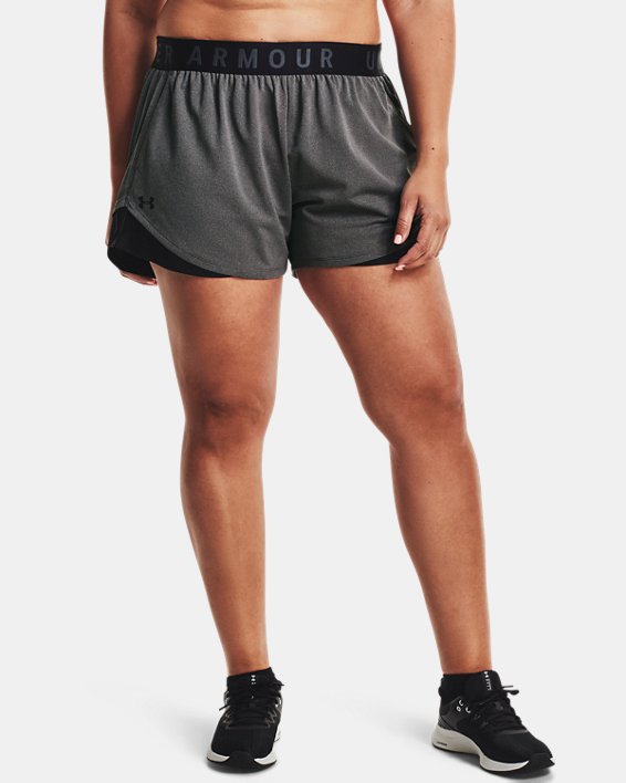 Women's UA Play Up 3.0 Shorts, Gray, pdpMainDesktop image number 0